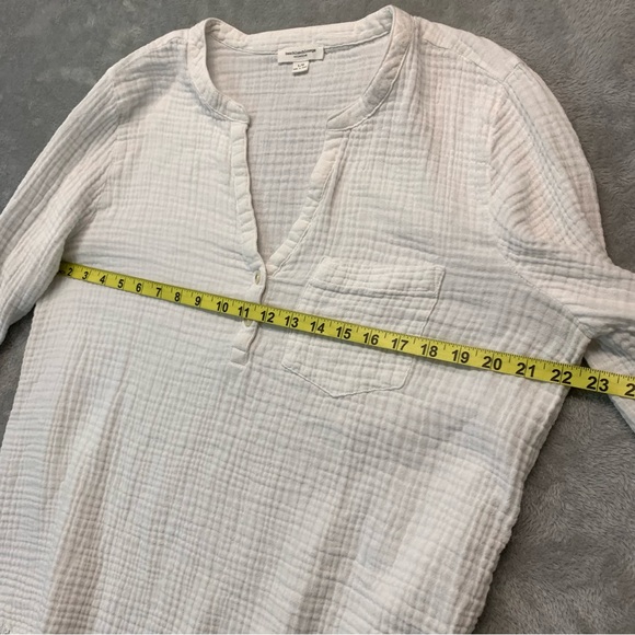 Beach Lounge White Gauze Shirt Size L - Picture 4 of 6
